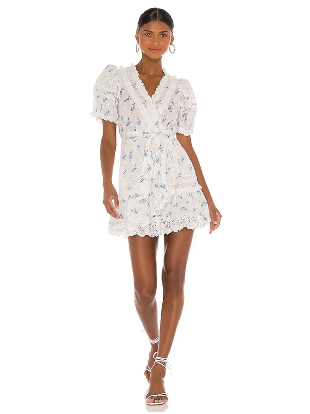 LoveShackFancy Belen Dress in Brilliant Blue